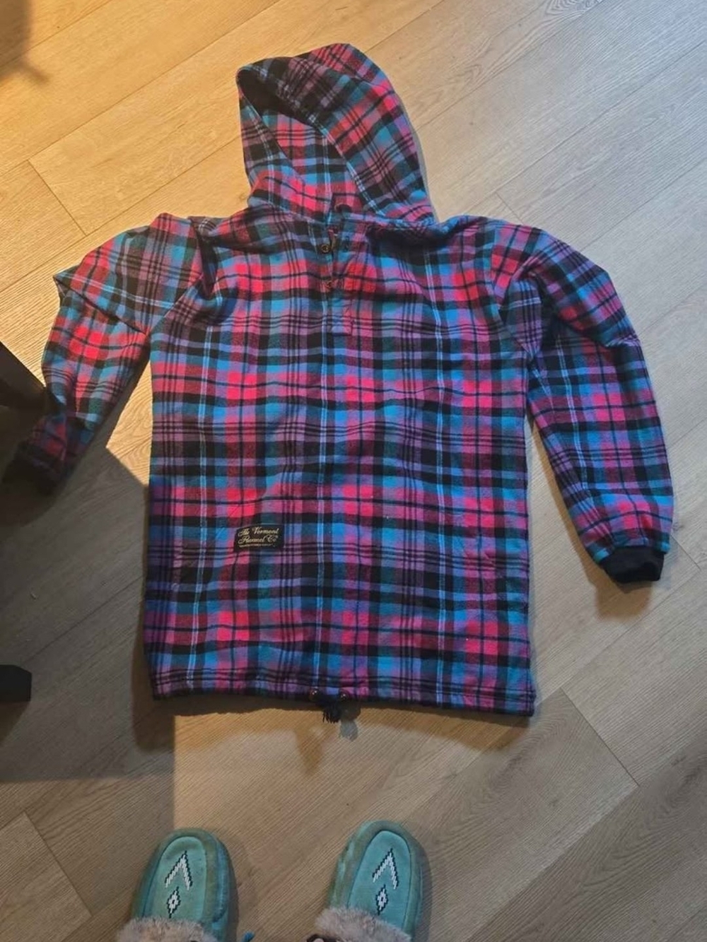 Kids Plaid Hooded Vermont Flannel